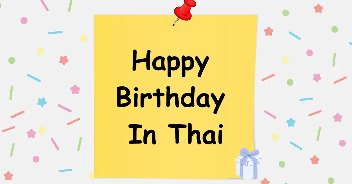 Happy Birthday In Thai