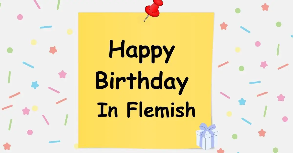 Happy Birthday In Flemish