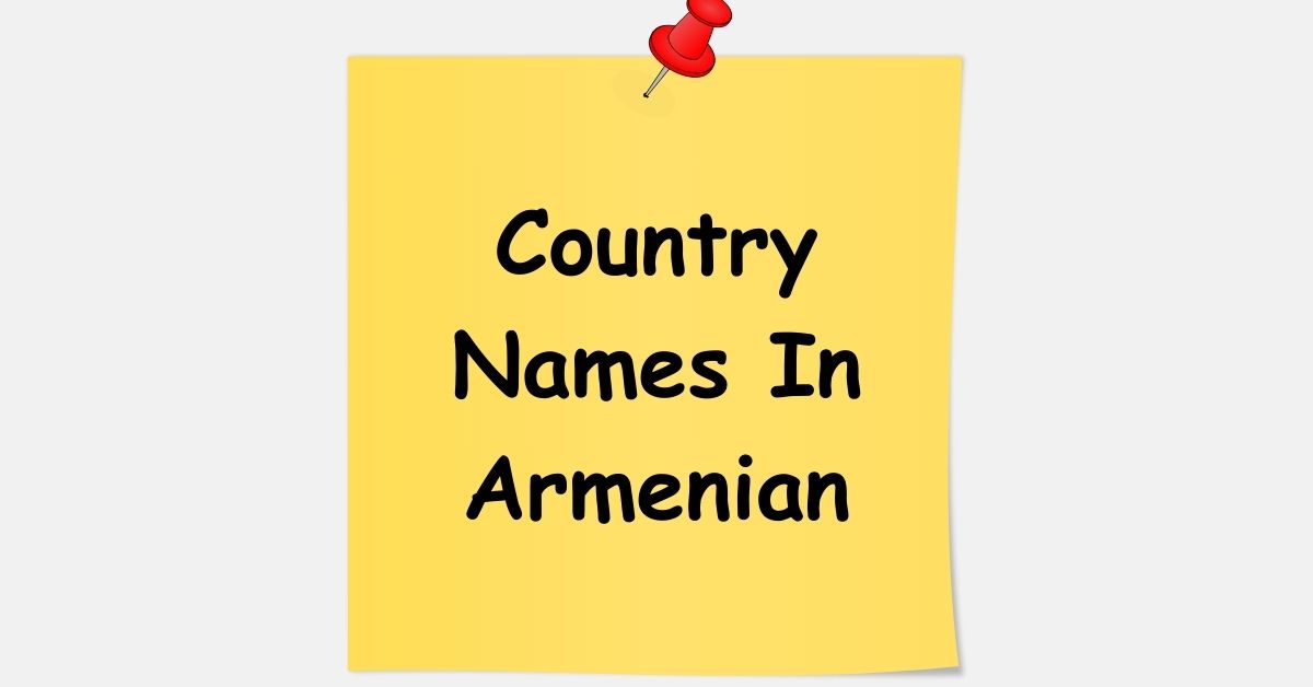 Country Names In Armenian