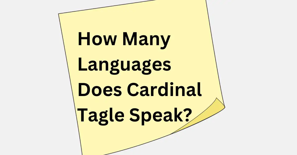 How Many Languages Does Cardinal Tagle Speak