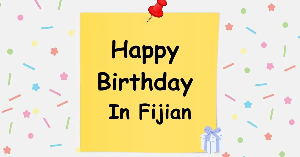 Happy Birthday In Fijian