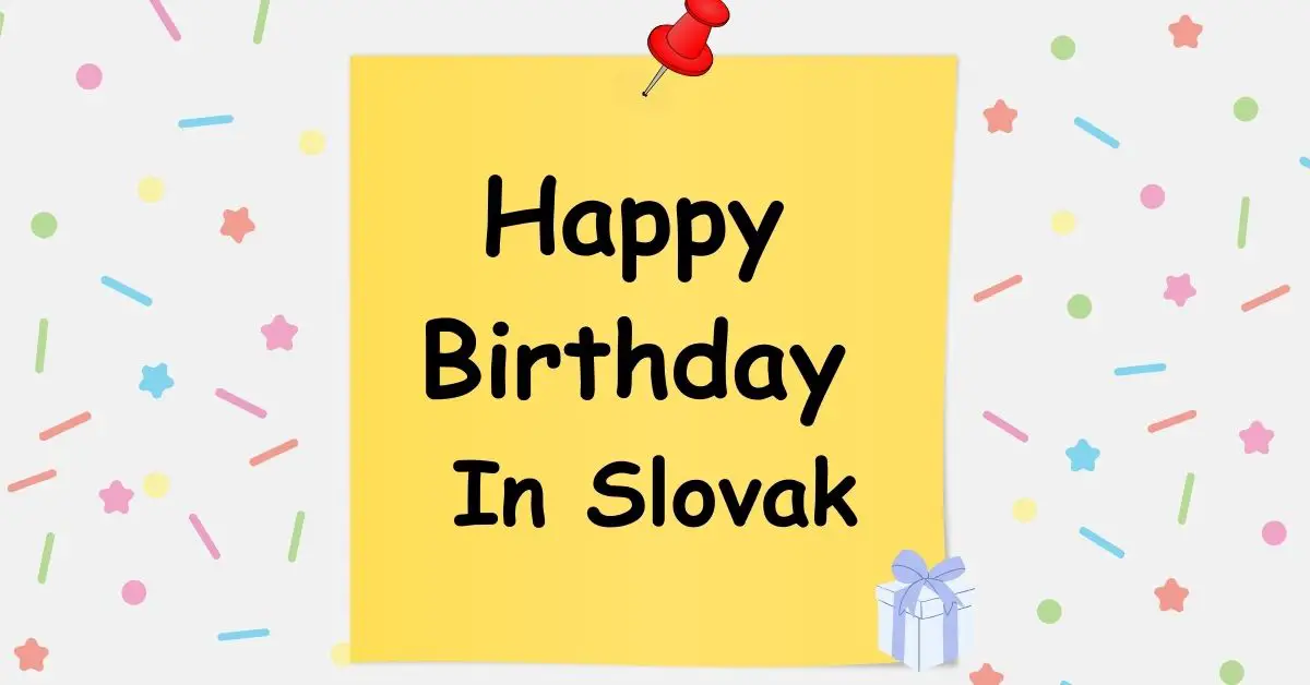 Happy Birthday In Slovak