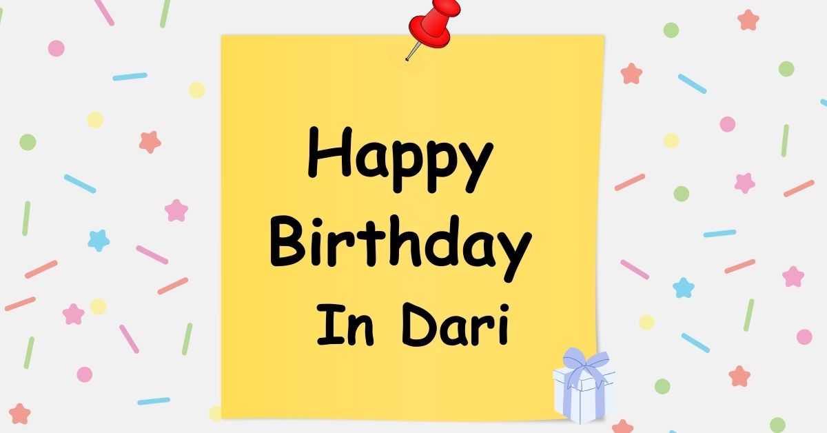 Happy Birthday In Dari